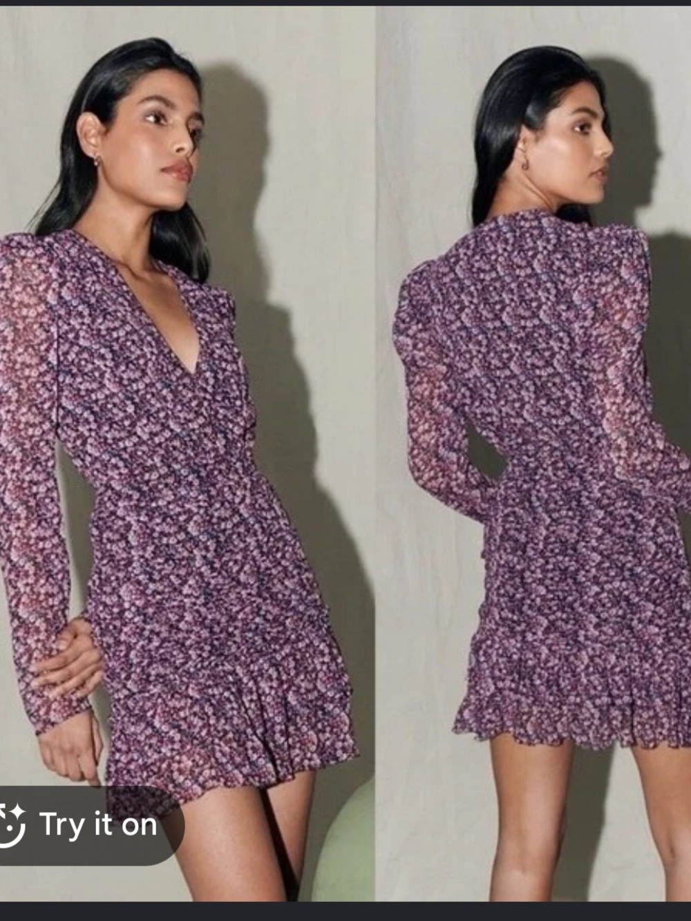 Saylor Rooke Floral Mini Dress Small